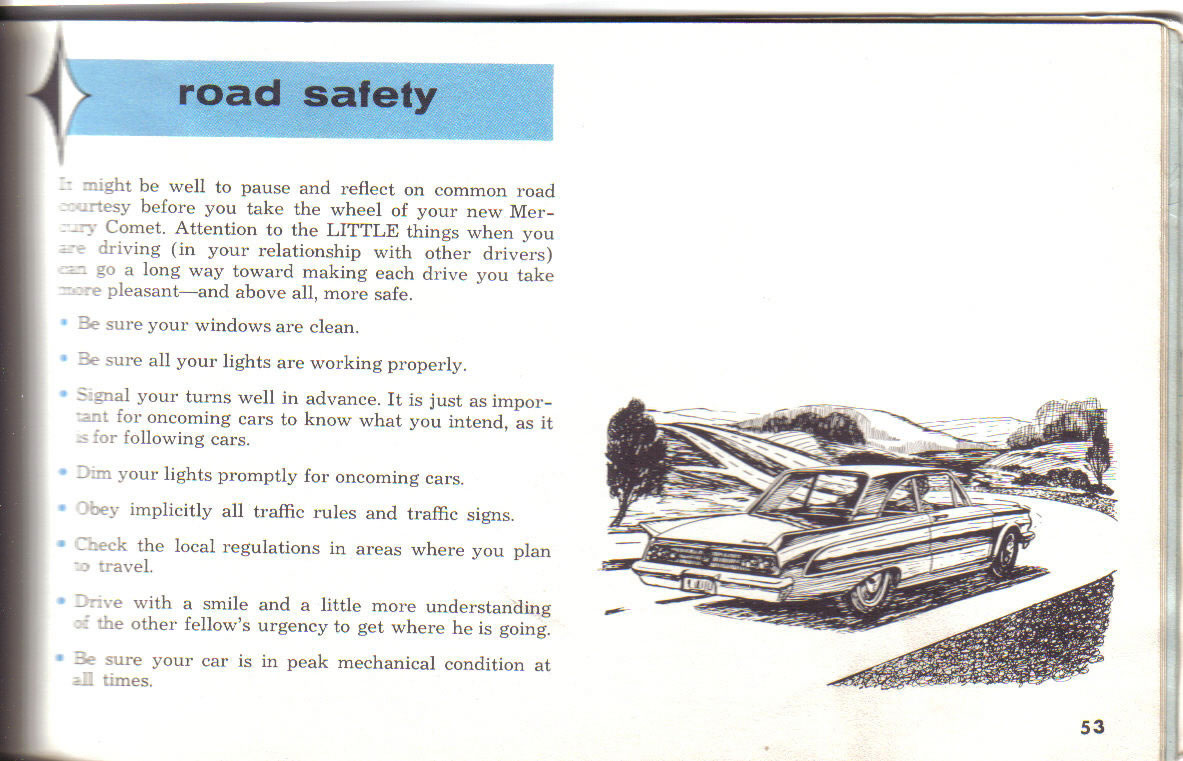 1963 Mercury Comet Owners Manual Page 44